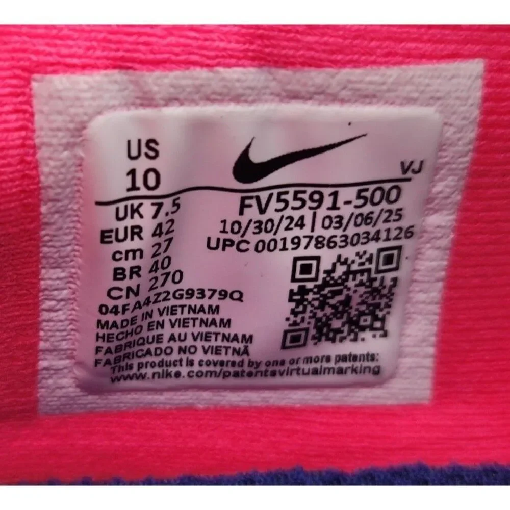 Nike Interact Run EasyOn Womens Sz 10 Blue Pink Slip On Running Shoes FV5591-500